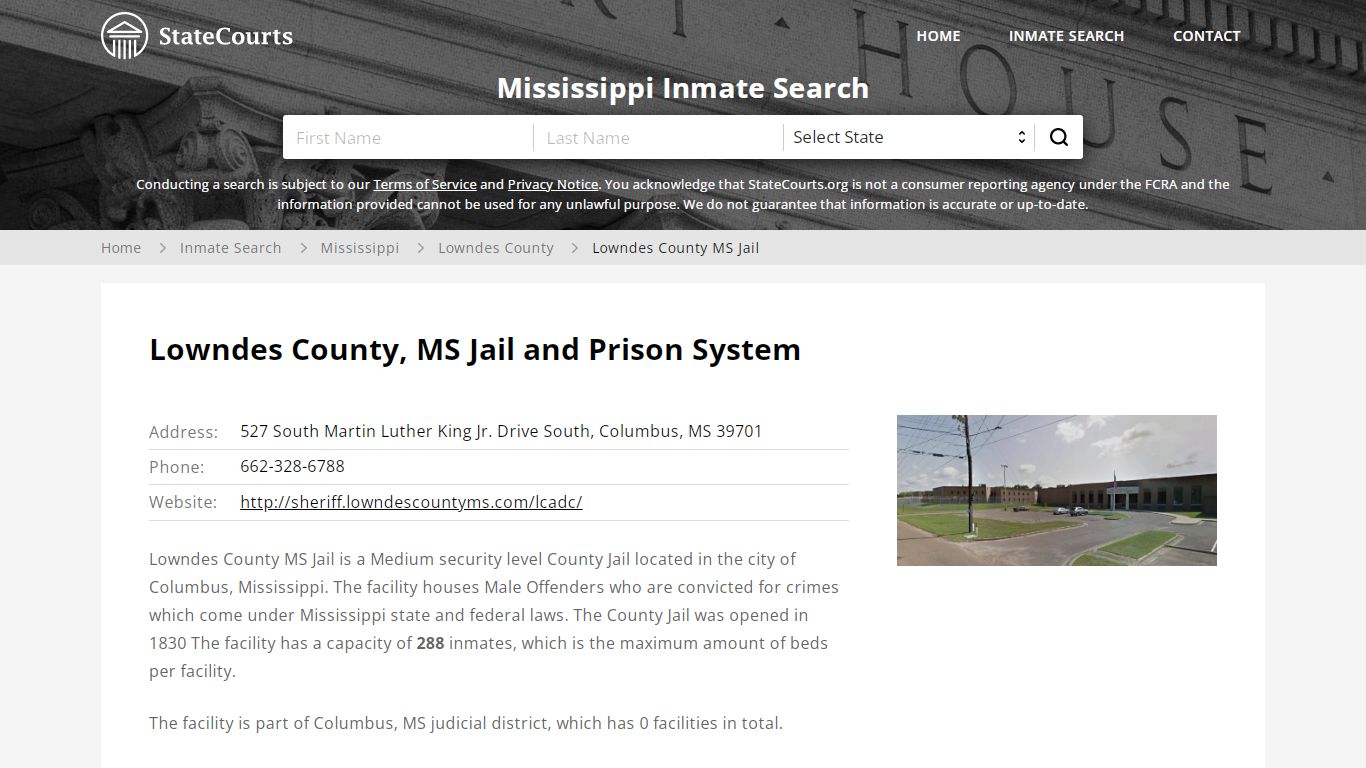 Lowndes County MS Jail Inmate Records Search, Mississippi ...