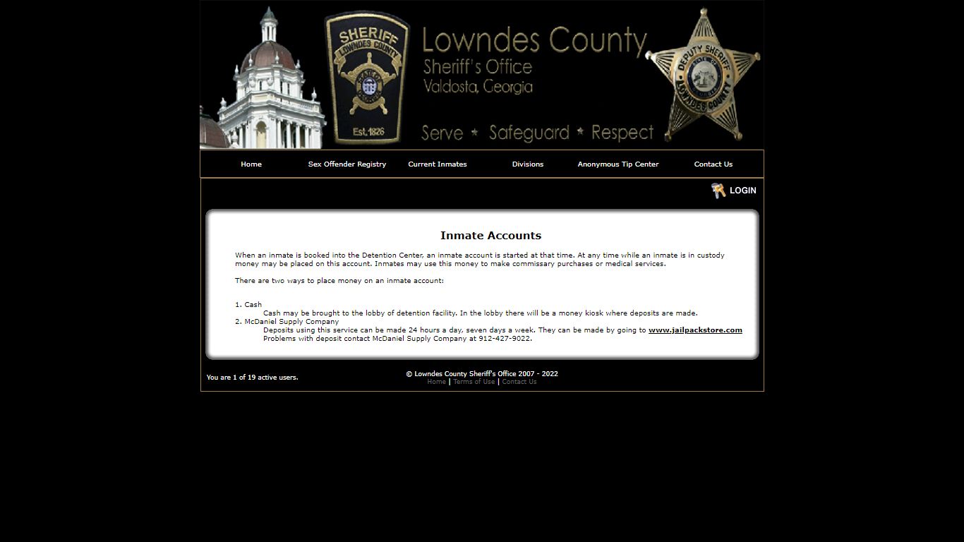 Inmate Accounts - Lowndes County Sheriff's Office